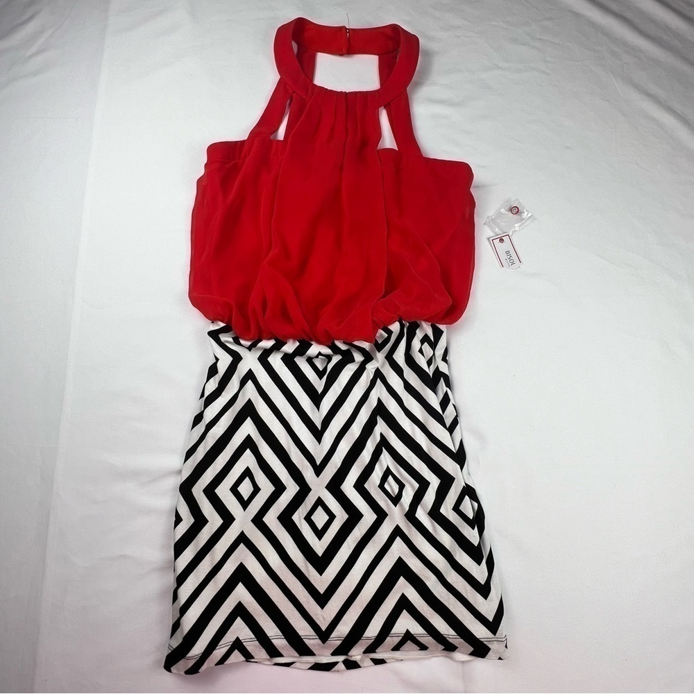 Bisou Bisou - Women’s Dress - Red Black White - Size 6 - NWT